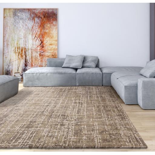 Kuza Abstract Modern Beige Rug