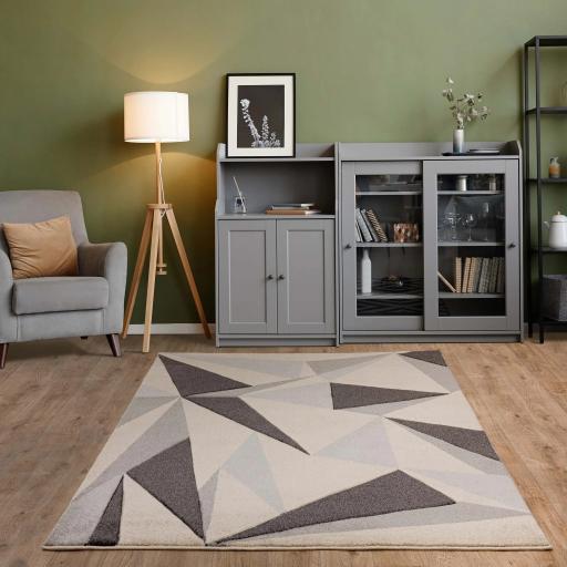 Sketch Kaleidescope Geometric Rug Hand Carved Modern Rug