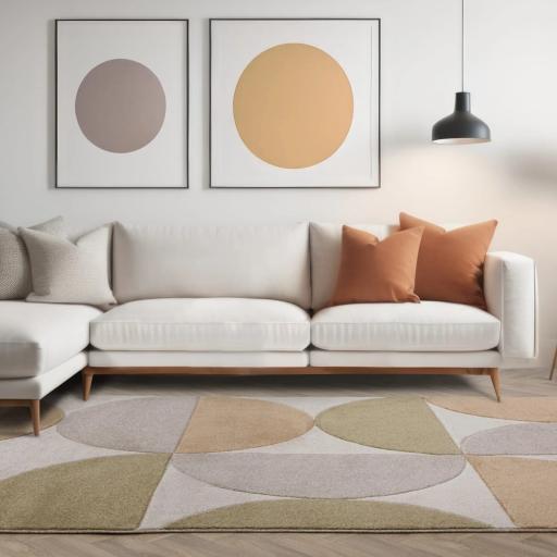 Sketch Curve Geometric Rug Hand Tufted Modern Retro Living Room Rug