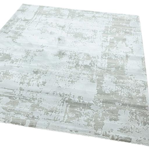 Astral AS13 New Silver Modern Abstract Silky Shiny Acrylic Rug