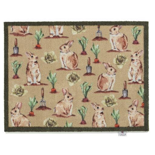 Hug Rug Allotment Bunnies Entrwway Washable Doormat or Hall Runner