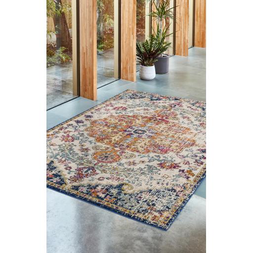 Nova NV12 Medallion Abstract Traditional Rug in Multi Colours