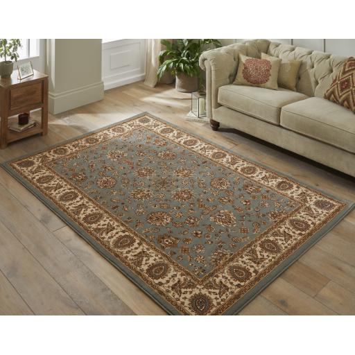 Grand Heritage GH102 Traditional Oriental Floral 1 Million Point Quality Classic Rug in Blue