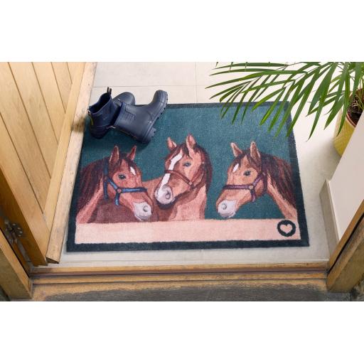 Hug Rug Stable Horses Washable Non-Slip Entryway Doormat in 65x85 cm