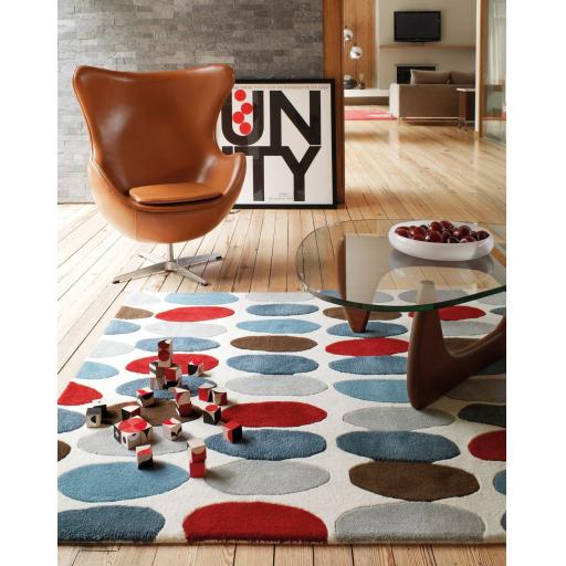 Matrix Sofia MAX33 Soft Wool Rug in Red Teal Extra Large Size 200 x 300 cm