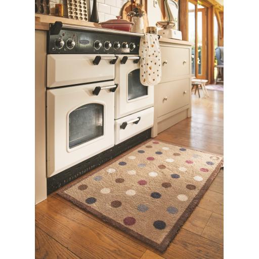 Hug Rug Spot 10 Cream Multi Mat Home Entrance Kitchen Hallway Runner Non-Slip Rug