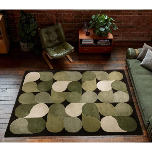 Romy 15 Jive Modern Hand-Tufted Rug in Green