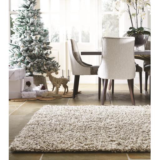 Imperial Luxury Shaggy Rug Guru Modern Hand Woven Wool Rug in Light Mix Large Size 160 x 230 cm