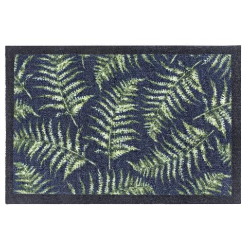 My Mat Nylon Indoor Pattern Botanical My Fern Leaves Washable Non-Slip Entrance Rug or Runner