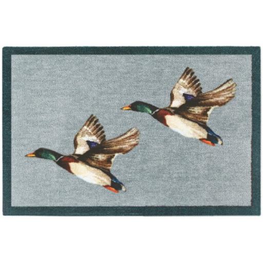 My Mat Nylon Indoor Pattern My Flying Ducks Washable Non-Slip Rug in 50 x 75 cm