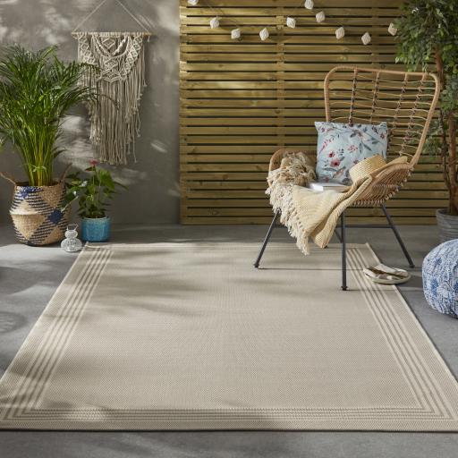 Terrazzo TRZ02 Indoor Outdoor Rug for Garden Patio Balcony Living Room Bordered Framed Rug in 200 x 290 cm