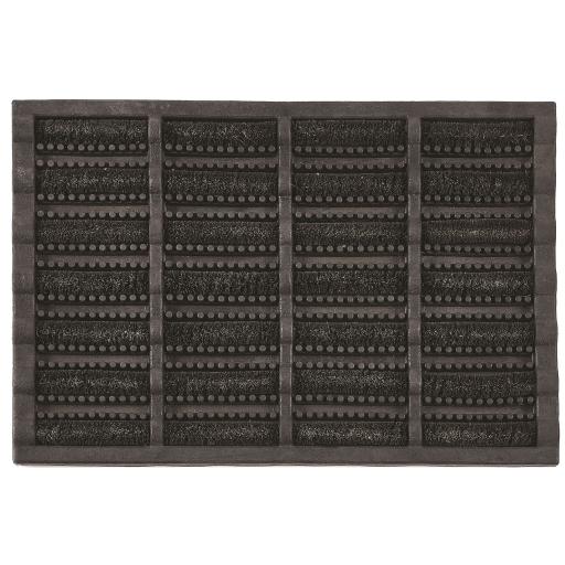 Outdoor Coir Mud Dirt Scraper Mat Doormat with Eco-Friendly Latex Backing in Black 40 x 60 cm