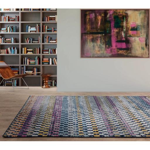 Muse MU30 Geometric Check Bright Multi Colours Rug