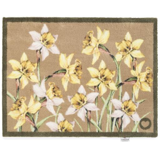 Hug Rug Daffodil Blooms Soft Yellow Home Entryway Doormat Rug or Runner