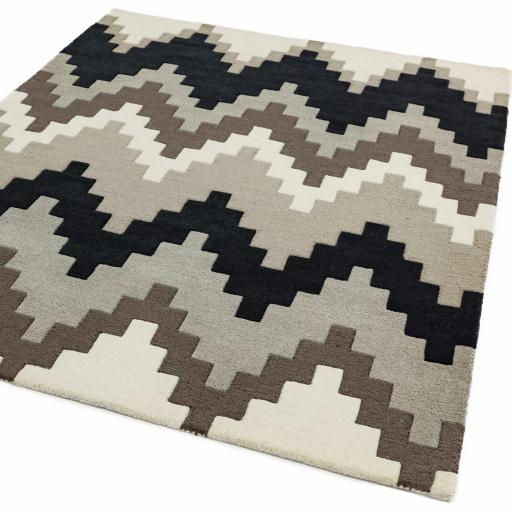 Matrix Cuzzo Sienna Wool Modern Hand Tufted Stone Grey Rug
