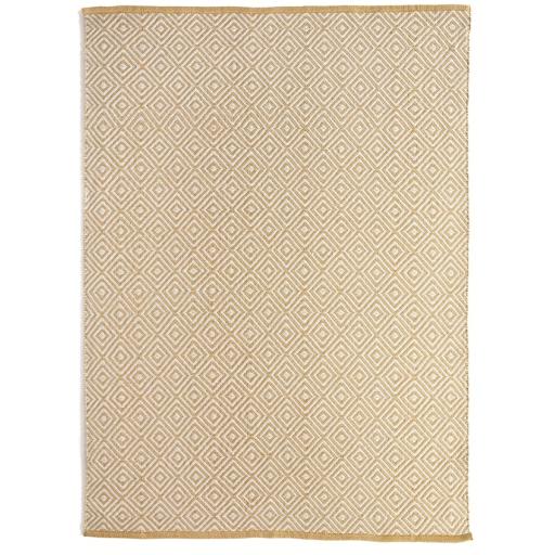 Hug Rug Woven Washable Reversible Diamond Outdoor Indoor Rug in Gold Yellow