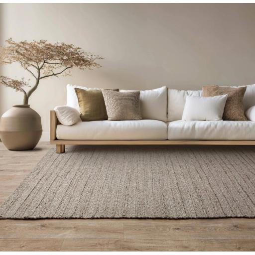 Grayson Indoor Outdoor Hand Woven Rug in Taupe