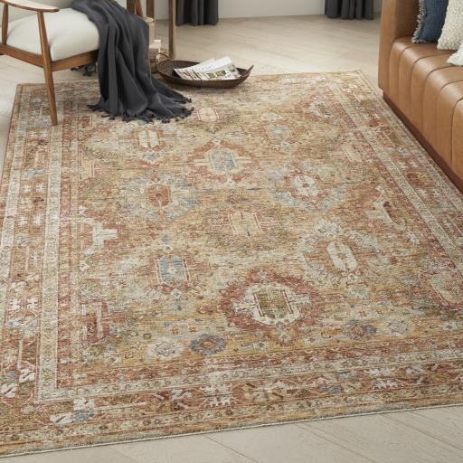 Sahar Traditional Elegance Persian Vintage Floral SHR01 Rust Rug