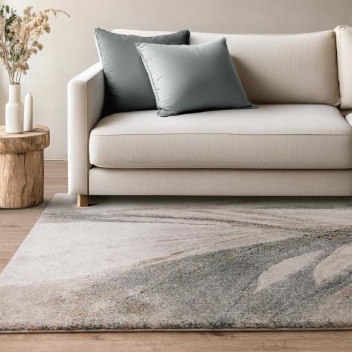 Mirage Illusion Marbled Soft Plush Texture Modern Abstract Rug in Blue