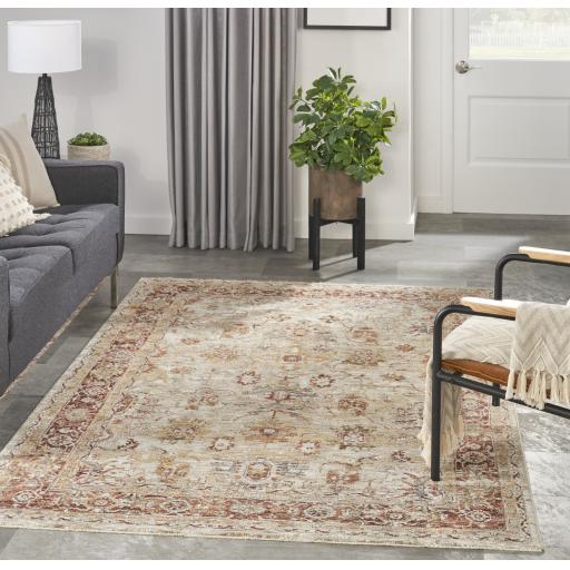 Sahar Traditional Elegance Persian Vintage Floral SHR02 Ivory Rug