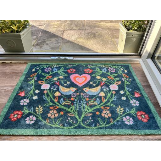 Nature 35 Love Birds Washable Entryway Non-Slip Soft Doormat