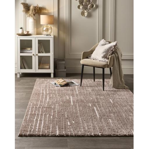 Woodweave Beige/Ivory Modern Woodgrain-Inspired Pattern Rug by Origins
