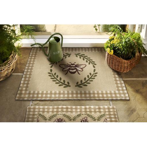 Hug Rug Beehive Beige Doormat Soft Entryway Rug or Entry Hall Runner