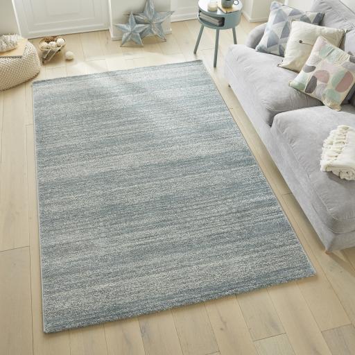 Somerset SOM101 Aqua Blue Modern Abstract Rug