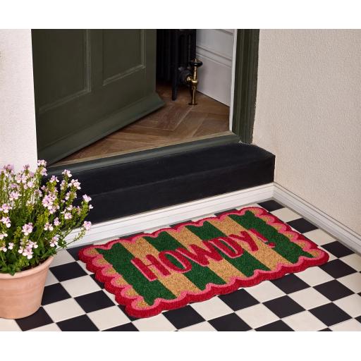 My Mat Printed Coir Doormat Howdy Stripe 45X75 cm