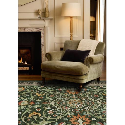 Hug Rug Eco-Washable Country Paisley Green