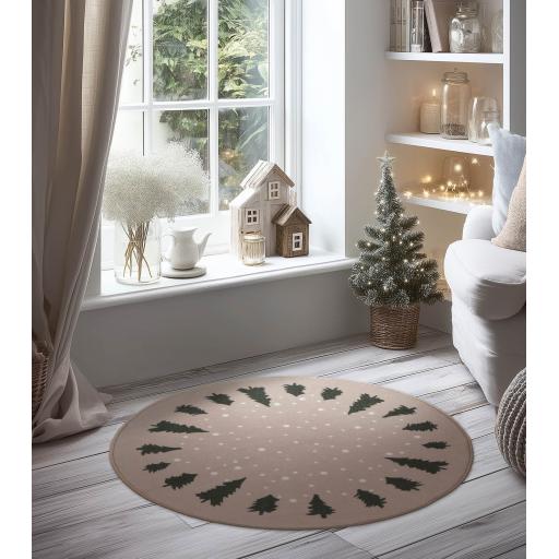 Floormatters Merry Christmas Tree Christmas Tree Mat in Round 100 cm