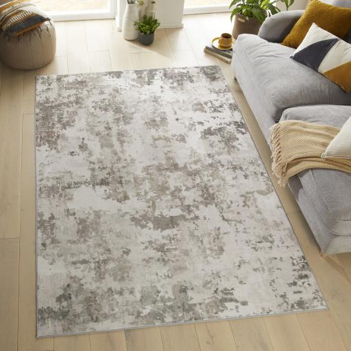 Liberty LIB108 Dove Grey Washable Non-Slip Modern Rug