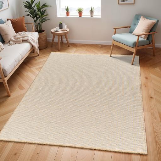 Kimi Becki Owens x Surya Solid and Border BOKM2304 Boho Jute Runner Light Brown, Grey Rug