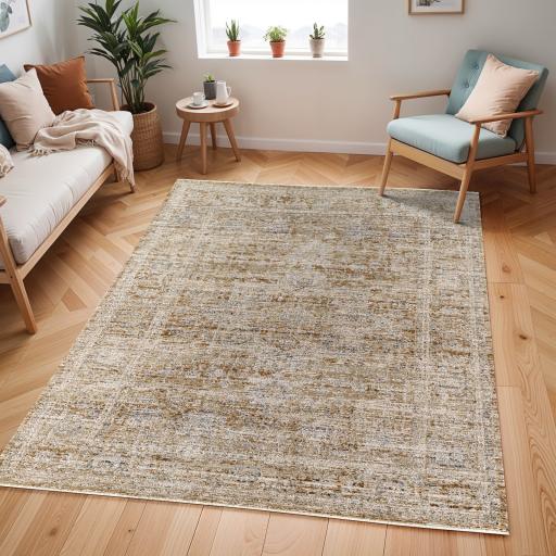 Margaret Becki Owens x Surya Machine Oriental Indoor & Outdoor Machine Washable Brown Area Rug in 160 x 240 cm