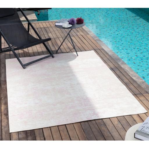 Barbados Modern Indoor / Outdoor Beige Mauve Rug in 200 x 275 cm