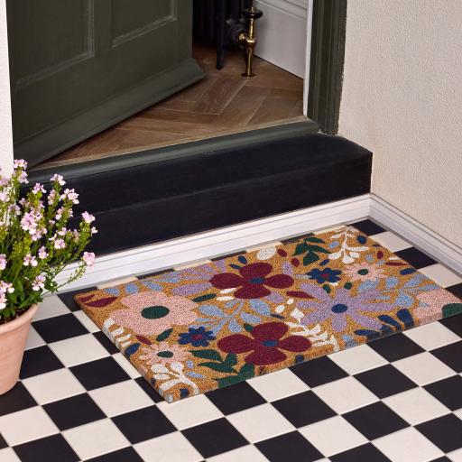 My Mat Printed Coir Wildflower Meadow Doormat 45x75 cm