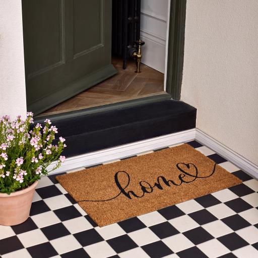 My Mat Printed Coir Doormat Home Script