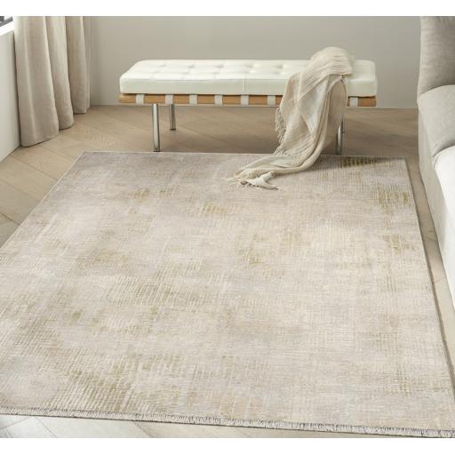 Calvin Klein Drift DRF02 Modern Abstract Cross Hatch Pattern Grey Rug