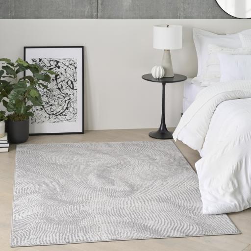 DKNY Central Park West CEP01 Modern Abstract Grey Rug