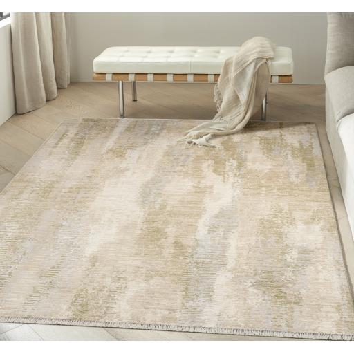 Calvin Klein Drift DRF01 Modern Abstract Beige Sage Rug