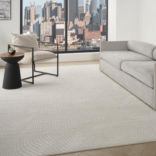 DKNY Central Park West CEP01 Modern Abstract Ivory Rug