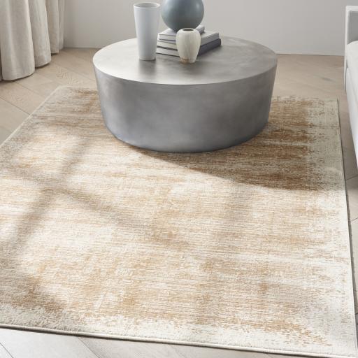 Calvin Klein Irradiant Abstract Striped Modern IRR03 Rose Gold Rug