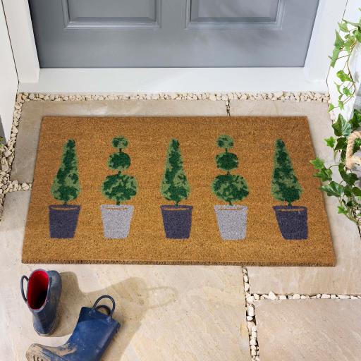 My Mat Coir Doormat Topiary 45X75 cm