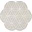 Bloom Handmade Geometric Abstract 100% Pure Wool Hand Tufted Circle Rug in Grey Swatch