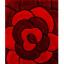 Modern 3D Carved Rose Soft Silky Shaggy Rug in Red, Natural, Charcoal Chocolate Swatch