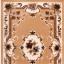 Traditional Poly Sandringham Aubusson Floral Pattern Rug Hallway Round in Beige Taupe Swatch