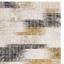 Kuza Lines Abstract Modern Distressed Soft Velvety Silky Rug Swatch