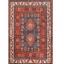 Orient 2520 Traditional Floral Bordered Rug Runner in Terracotta, Red, Navy and Cream Swatch