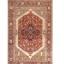 Orient 2529 Traditional Medallion Floral Bordered Rug Hallway in Terracotta, Red, Navy and Cream Swatch