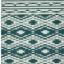 Taza Aztec Scandi 3D Design Fringed Rug Hallway Runner in Green Terracotta Ochre Black Swatch